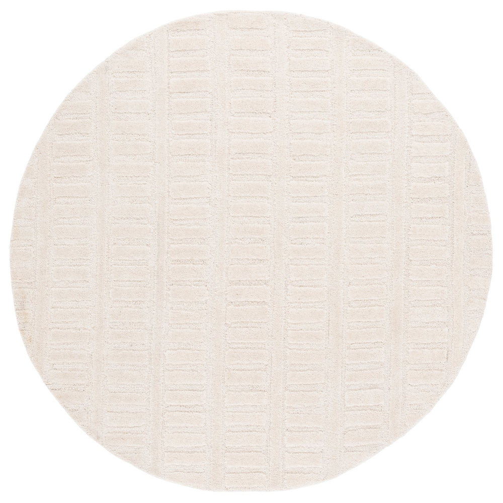 Safavieh Mykonos Elegant Hand-tufted Wool Runner Rug For Hallways - Luxurious Modern Design For Any Space Ivory Wool Pile Mkn409a-6r