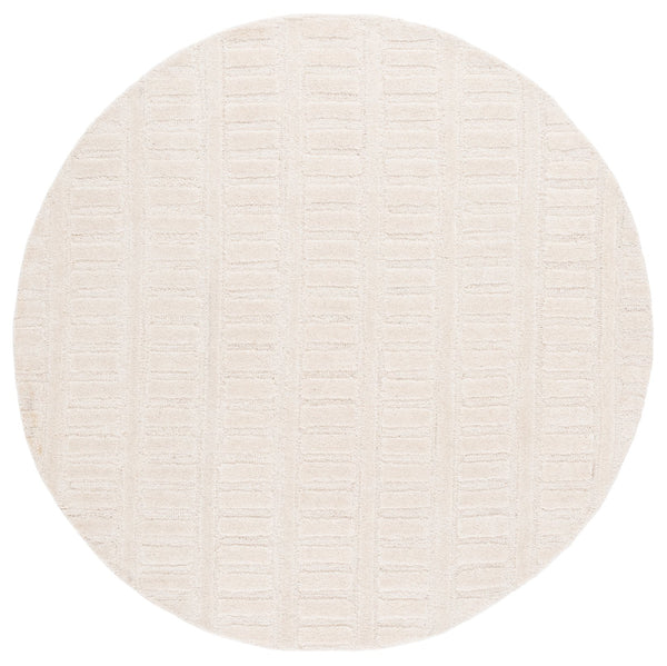 Safavieh Mykonos Elegant Hand-tufted Wool Runner Rug For Hallways - Luxurious Modern Design For Any Space Ivory Wool Pile Mkn409a-6r