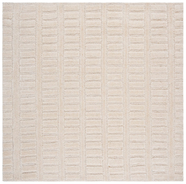 Safavieh Mykonos Elegant Hand-tufted Wool Runner Rug For Hallways - Luxurious Modern Design For Any Space Ivory Wool Pile Mkn409a-6sq
