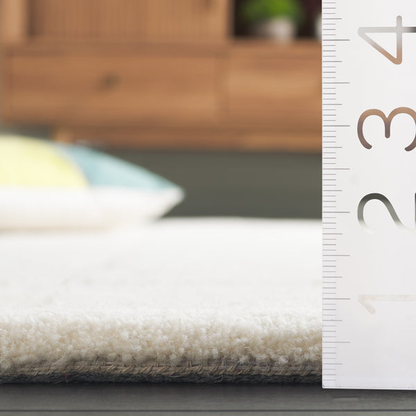 Safavieh Mykonos Hand-tufted Wool Runner Rug - Luxurious Modern Design With Elegant Texture For Home Decor Ivory Wool Pile Mkn410a-5