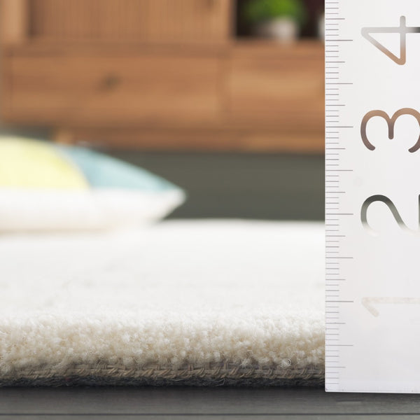 Safavieh Mykonos Modern Hand-tufted Wool Area Rug - Luxurious Grid Pattern For Elegance & Comfort In Home Ivory Wool Pile Mkn410a-3