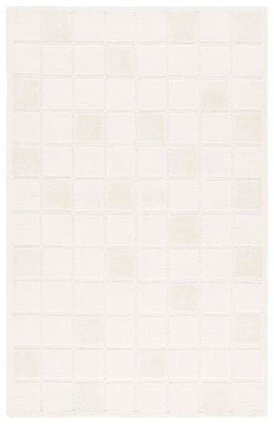 Safavieh Mykonos Modern Hand-tufted Wool Area Rug - Luxurious Grid Pattern For Elegance & Comfort In Home Ivory Wool Pile Mkn410a-3