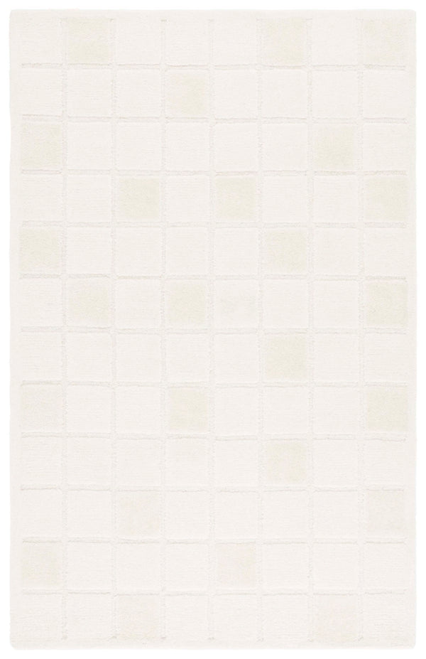 Safavieh Mykonos Modern Hand-tufted Wool Area Rug - Luxurious Grid Pattern For Elegance & Comfort In Home Ivory Wool Pile Mkn410a-3