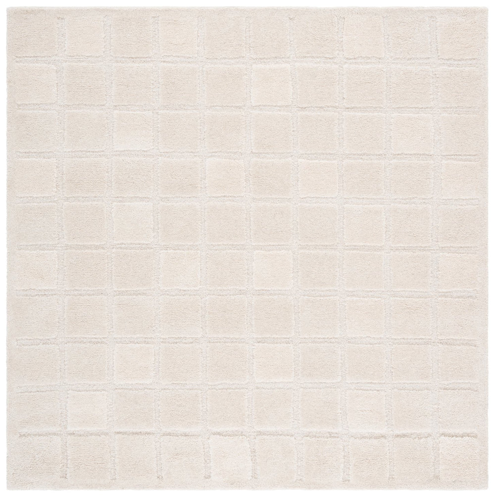 Safavieh Mykonos Hand-tufted Wool Runner Rug - Luxurious Modern Design With Elegant Texture For Home Decor Ivory Wool Pile Mkn410a-6sq