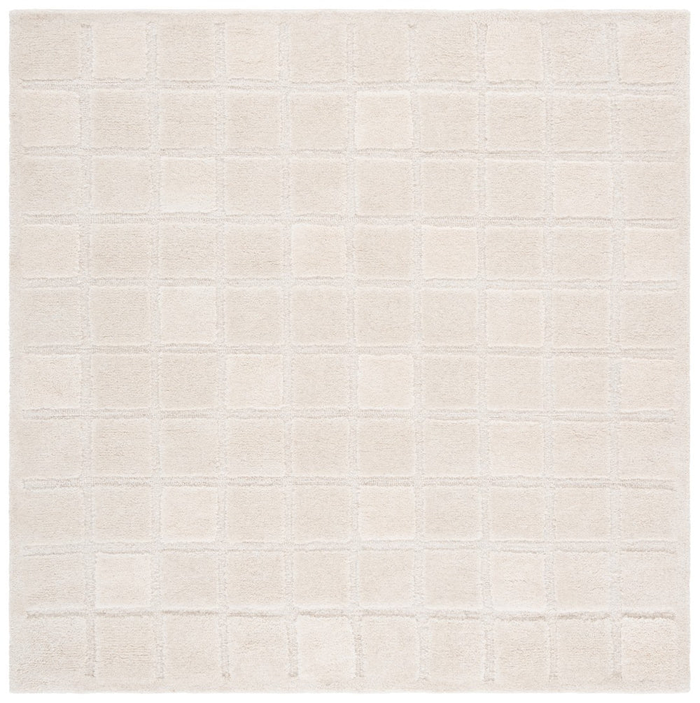 Safavieh Mykonos Modern Hand-tufted Wool Area Rug - Luxurious Grid Pattern For Elegance & Comfort In Home Ivory Wool Pile Mkn410a-3