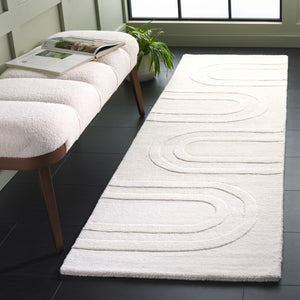 Safavieh Mykonos Hand-tufted Area Rug - Luxurious Wool & Cotton Blend, Chic Modern Design For Any Room Ivory 80% Wool,20% Cotton Mkn501a-6