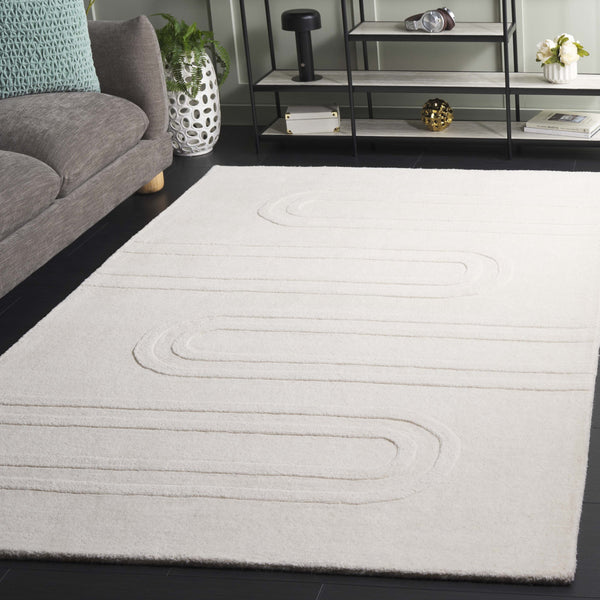 Safavieh Mykonos 501a Ivory Hand-tufted Area Rug - 5' X 8' Modern Design, Durable & Stylish Home Decor Ivory 80% Wool,20% Cotton Mkn501a-5