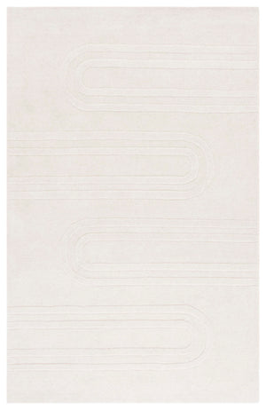 Safavieh Mykonos Hand-tufted Area Rug - Luxurious Wool & Cotton Blend, Modern Style, Ideal For Any Space Ivory 80% Wool,20% Cotton Mkn501a-6r