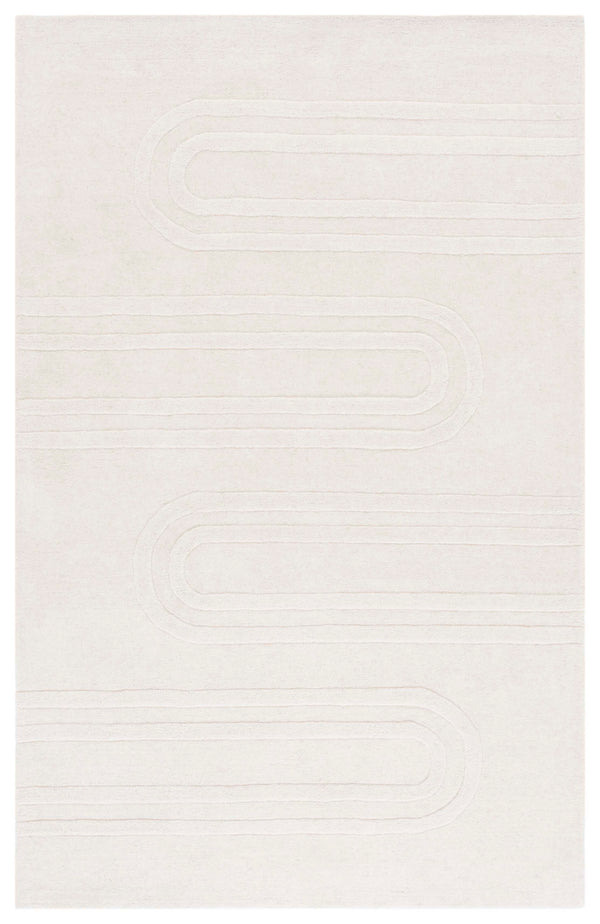 Safavieh Mykonos Hand-tufted Area Rug - Luxurious Wool & Cotton Blend, Modern Style, Ideal For Any Space Ivory 80% Wool,20% Cotton Mkn501a-6r