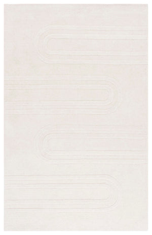 Safavieh Mykonos Hand-tufted Area Rug - Luxurious Wool & Cotton Blend, Chic Modern Design For Any Room Ivory 80% Wool,20% Cotton Mkn501a-6