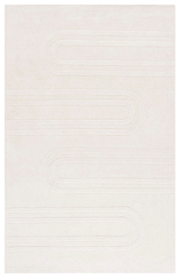 Safavieh Mykonos Hand-tufted Area Rug - Luxurious Wool & Cotton Blend, Chic Modern Design For Any Room Ivory 80% Wool,20% Cotton Mkn501a-6