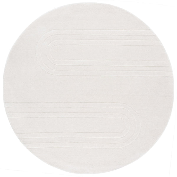 Safavieh Mykonos Hand-tufted Area Rug - Luxurious Wool & Cotton Blend, Modern Style, Ideal For Any Space Ivory 80% Wool,20% Cotton Mkn501a-6r