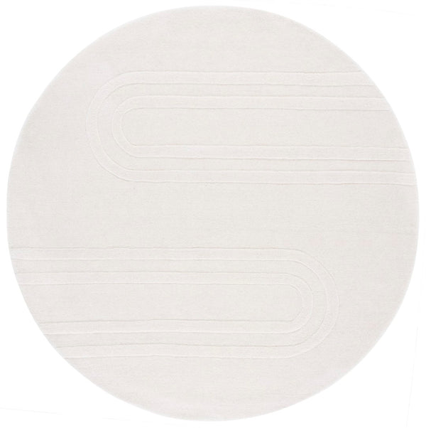 Safavieh Mykonos Hand-tufted Area Rug - Luxurious Wool & Cotton Blend, Chic Modern Design For Any Room Ivory 80% Wool,20% Cotton Mkn501a-6