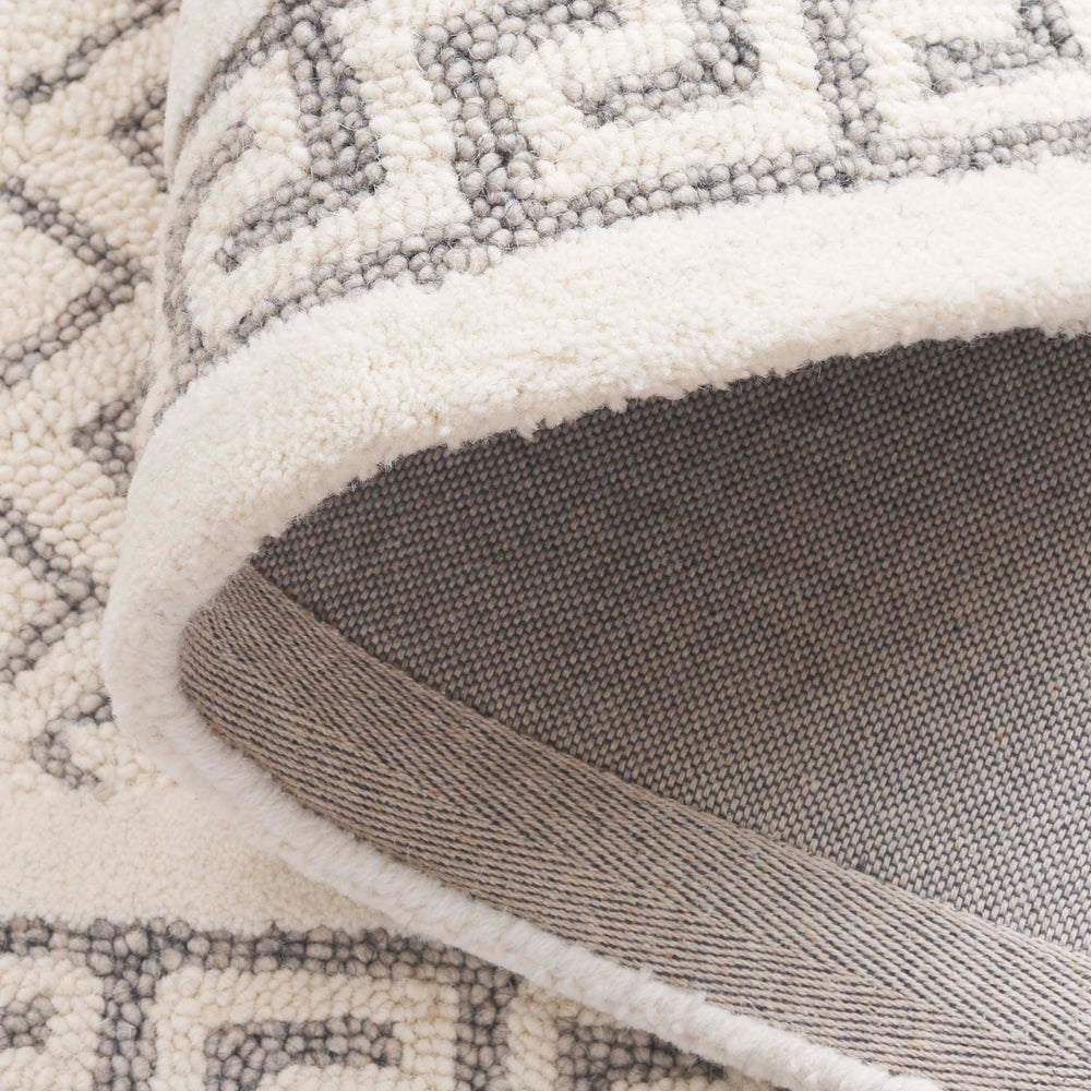 Safavieh Mykonos Handcrafted Modern Runner Rug - Luxurious Wool-cotton Blend For Elegant Home Décor Ivory ,Grey 80% Wool,20% Cotton Mkn502a-5