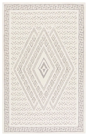 Safavieh Mykonos Hand-tufted Area Rug - Luxurious Wool & Cotton Blend For Modern Home Elegance And Comfort Ivory ,Grey 80% Wool,20% Cotton Mkn502a-3