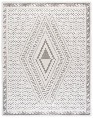 Safavieh Mykonos Handcrafted Modern Runner Rug - Luxurious Wool-cotton Blend For Elegant Home Décor Ivory ,Grey 80% Wool,20% Cotton Mkn502a-8