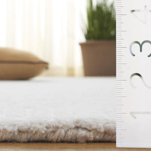 Safavieh Mykonos Hand-Tufted Ivory Wool-Cotton Rug — Scandinavian Minimal Low-Profile Pile, Timeless Warmth And Texture 6'-0" x 9'-0" MKN601A-6