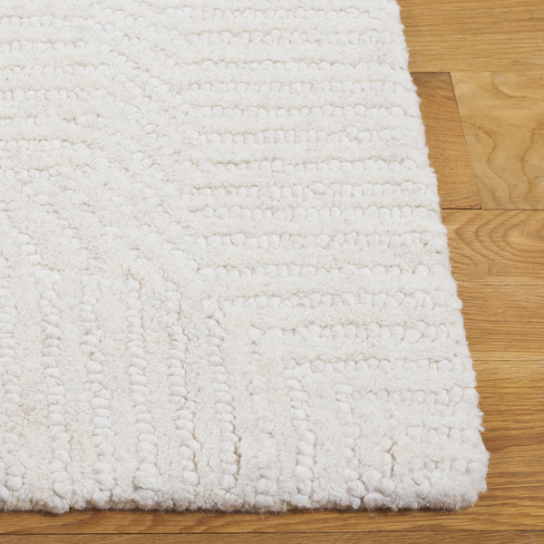 Safavieh Mykonos Hand-Tufted Ivory Wool Rug, Scandinavian Minimalist Design For Living Rooms & Bedrooms 9'-0" x 12'-0" MKN601A-9