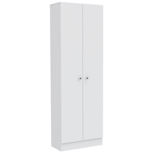 English Elm Multistorage Cabinet 71" H - Sleek Two-Door Design With 5 Adjustable Shelves For Maximum Storage Space B097132951