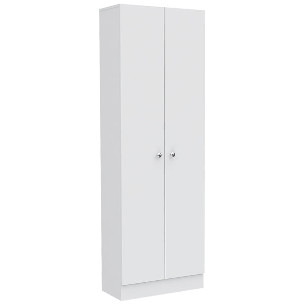 English Elm Multistorage Cabinet 71" H - Sleek Two-Door Design With 5 Adjustable Shelves For Maximum Storage Space B097132951
