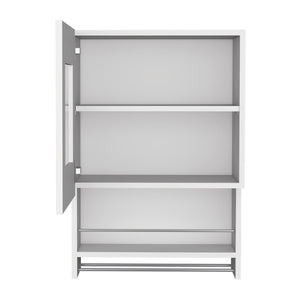 English Elm Kitchen 79" High Pantry Cabinet with Two Open Shelves, Dual Door Storage, Adjustable Interior Shelves White 23.62 L x 17.32 W x 7.48 H B097133040