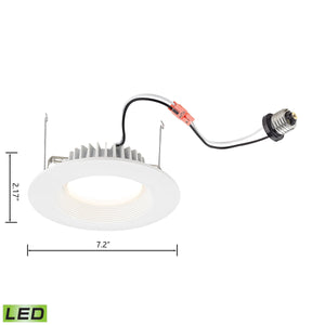 Thomas Lighting Axel Fluted Cast Aluminum LED Downlight Retrofit for Recessed Cans Soft White Glow 6 inch MLE1101-5-30