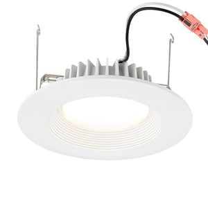 Thomas Lighting Axel Fluted Cast Aluminum LED Downlight Retrofit for Recessed Cans Soft White Glow 6 inch MLE1101-5-30