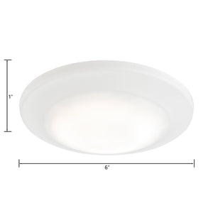 Thomas Lighting Plandome Slim Round Flush Mount LED Downlight for Kitchens Hallways and Entryways White - A MLE1500-5-30
