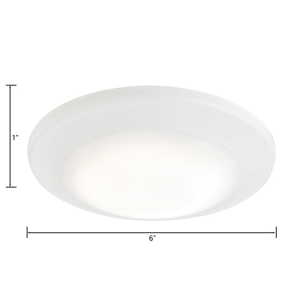 Thomas Lighting Plandome Slim Round Flush Mount LED Downlight for Kitchens Hallways and Entryways White - A MLE1500-5-30