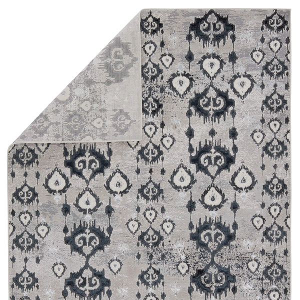 Jaipur Living Nikki Chu Inigo Ikat Runner Rug Metallic Shimmer High-low Pile Hallway Accent Dark Blue RUG151719