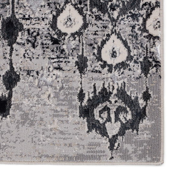 Jaipur Living Nikki Chu Inigo Ikat Runner Rug Metallic Shimmer High-low Pile Hallway Accent Dark Blue RUG151719