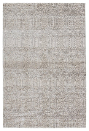 Jaipur Living Malilla By Nikki Chu Jaco Mli05 Powerloomed Machinemade 65% Polyester 35% Polypropylene Lines Trellis Indoor Rug Ivory, Gray 65% Polyester 35% Polypropylene Rug151734