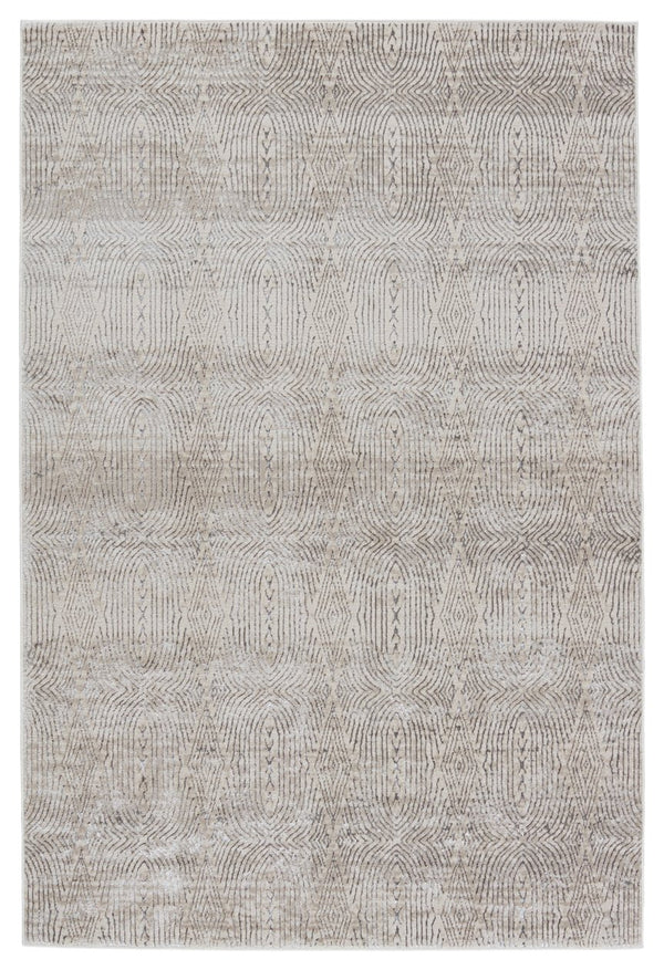 Jaipur Living Malilla By Nikki Chu Jaco Mli05 Powerloomed Machinemade 65% Polyester 35% Polypropylene Lines Trellis Indoor Rug Ivory, Gray 65% Polyester 35% Polypropylene Rug151734