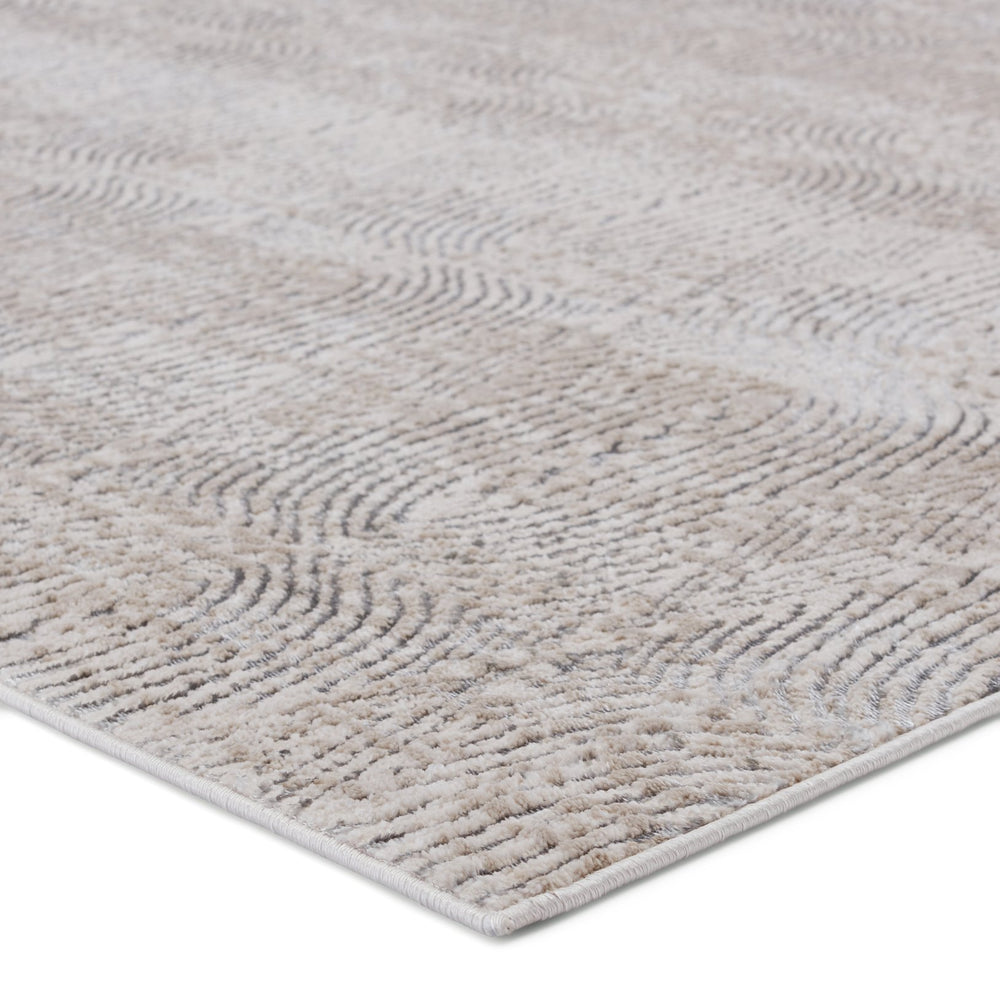Jaipur Living Malilla By Nikki Chu Jaco Mli05 Powerloomed Machinemade 65% Polyester 35% Polypropylene Lines Trellis Indoor Rug Ivory, Gray 65% Polyester 35% Polypropylene Rug151734