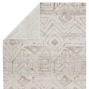 Jaipur Living Malilla By Nikki Chu Kalindi Mli06 Powerloomed Machinemade 65% Polyester 35% Polypropylene Lines Tribal Indoor Rug Ivory, Taupe 65% Polyester 35% Polypropylene Rug151739