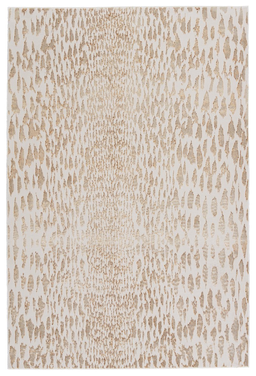 Jaipur Living Malilla By Nikki Chu Kimball Mli07 Powerloomed Machinemade 65% Polyester 35% Polypropylene Animal Animal Indoor Rug Ivory, Gold 65% Polyester 35% Polypropylene Rug151744