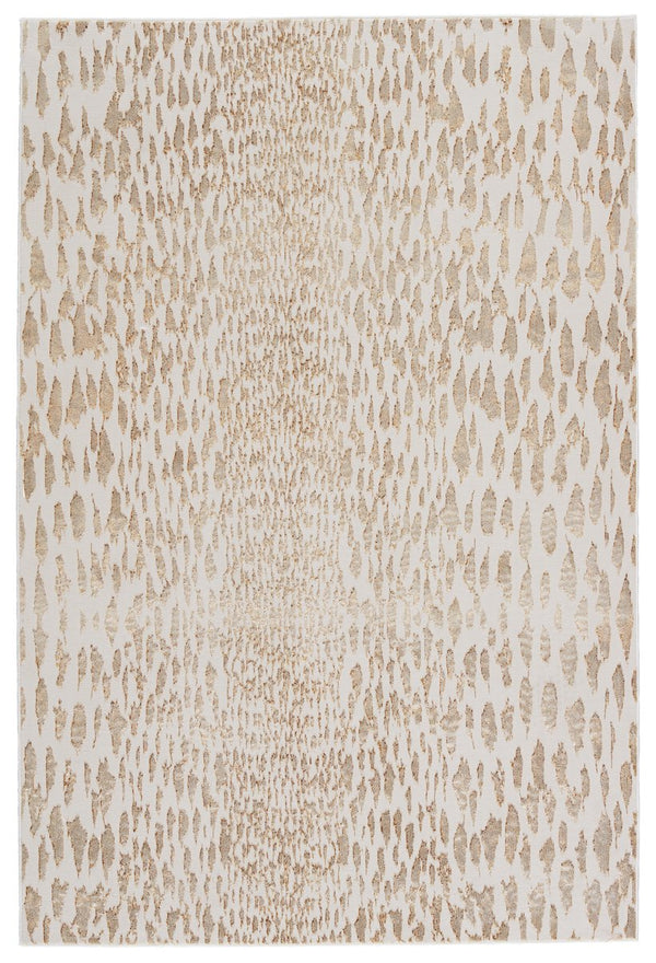 Jaipur Living Malilla By Nikki Chu Kimball Mli07 Powerloomed Machinemade 65% Polyester 35% Polypropylene Animal Animal Indoor Rug Ivory, Gold 65% Polyester 35% Polypropylene Rug151744