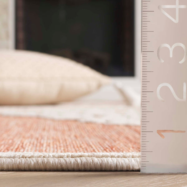 Safavieh Milos Elegant Geometric Area Rug - Durable, Stylish Design For Indoor & Outdoor Spaces, 9' X 12' Rust ,Ivory Polypropylene Mlo102p-8