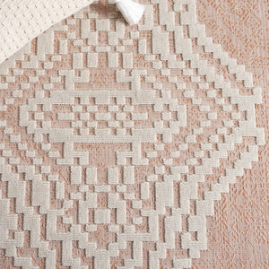 Safavieh Milos Elegant Geometric Area Rug - Durable, Stylish Design For Indoor & Outdoor Spaces, 9' X 12' Rust ,Ivory Polypropylene Mlo102p-8