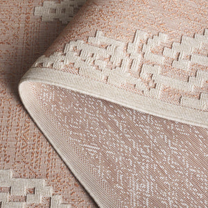 Safavieh Milos Elegant Geometric Area Rug - Durable, Stylish Design For Indoor & Outdoor Spaces, 9' X 12' Rust ,Ivory Polypropylene Mlo102p-8