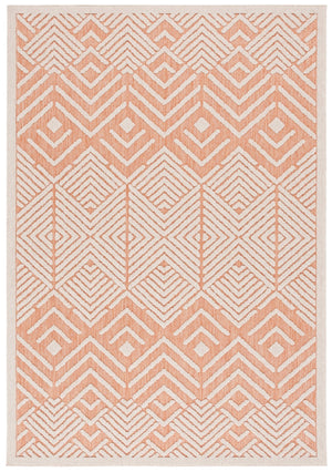 Safavieh Milos Geometric Indoor/Outdoor Area Rug - Elegant Turquoise & Ivory Design For Any Space Decor Rust ,Ivory Polypropylene Mlo104p-8