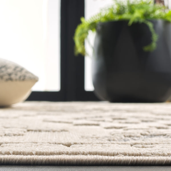 Safavieh Milos Elegant Area Rug – Timeless Ivory & Grey Design For Indoor/Outdoor Sophistication & Durability Ivory ,Grey Polypropylene Mlo106a-9