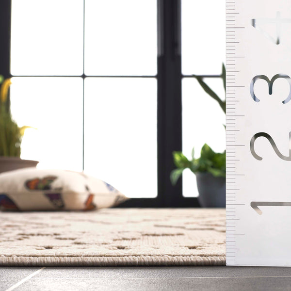 Safavieh Milos Elegant Area Rug – Timeless Ivory & Grey Design For Indoor/Outdoor Sophistication & Durability Ivory ,Rust Polypropylene Mlo106b-8