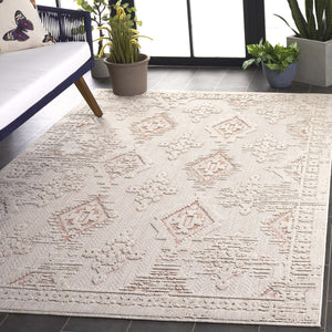 Safavieh Milos Elegant Area Rug – Timeless Ivory & Grey Design For Indoor/Outdoor Sophistication & Durability Ivory ,Rust Polypropylene Mlo106b-8