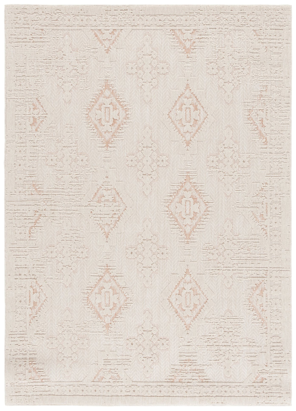 Safavieh Milos Elegant Area Rug – Timeless Ivory & Grey Design For Indoor/Outdoor Sophistication & Durability Ivory ,Rust Polypropylene Mlo106b-8