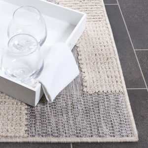 Safavieh Milos Indoor/Outdoor Area Rug - Elegant Geometric Design, Durable, Eco-friendly, Easy To Clean Beige ,Grey Polypropylene Mlo108a-9