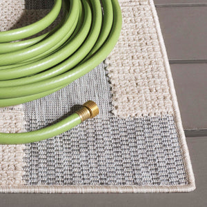 Safavieh Milos Indoor/Outdoor Area Rug - Elegant Geometric Design, Durable, Eco-friendly, Easy To Clean Beige ,Grey Polypropylene Mlo108a-9