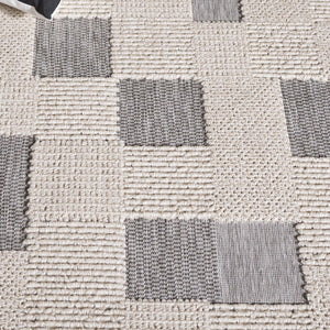 Safavieh Milos Indoor/Outdoor Area Rug - Elegant Geometric Design, Durable, Eco-friendly, Easy To Clean Beige ,Grey Polypropylene Mlo108a-9