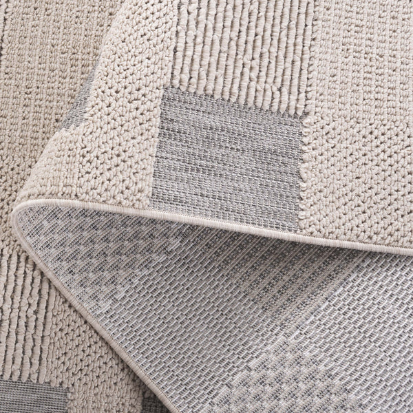 Safavieh Milos Indoor/Outdoor Area Rug - Elegant Geometric Design, Durable, Eco-friendly, Easy To Clean Beige ,Grey Polypropylene Mlo108a-9