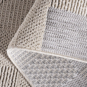 Safavieh Milos Indoor/Outdoor Area Rug - Elegant Geometric Design, Durable, Eco-friendly, Easy To Clean Beige ,Grey Polypropylene Mlo108a-9